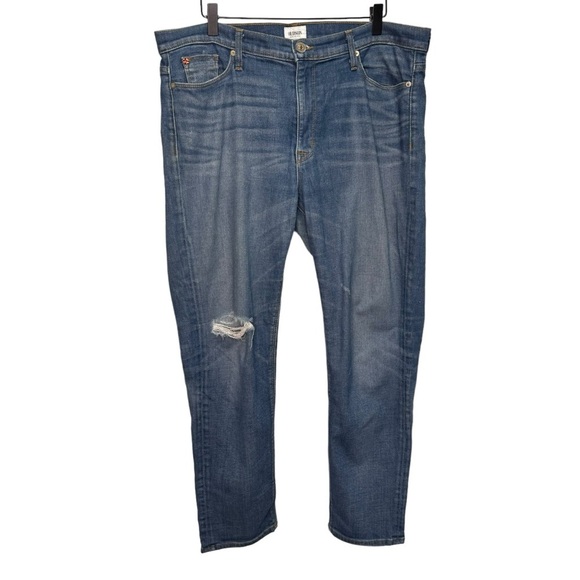 Hudson Jeans Jude Slouch Skinny Crop Distressed Size 32 - Picture 1 of 13
